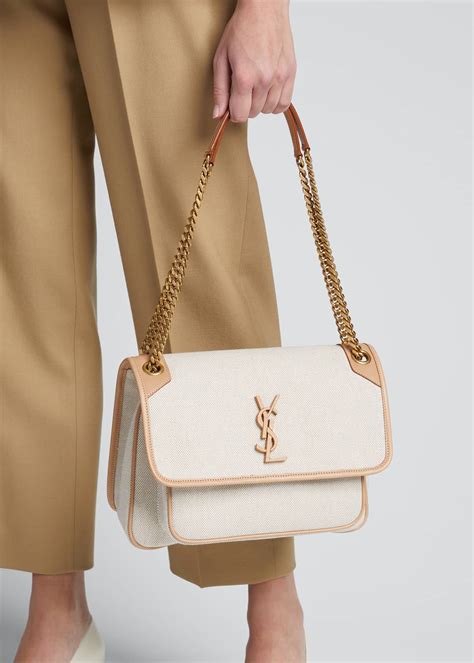 Saint Laurent Niki Medium YSL Monogram Canvas Chain 